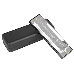 Ranuw Diatonic Blues Harmonica Key-of-C Standard 10 Trous 20 Tons Blues Harpes Orgue à Bouche Harmonica avec Couverture Facile à C-Key Harmonica Instrument De Musique Portable DéButant pour Enfants - Les Beatles, Paul McCartney, John Lennon, RIngo Starr, George Harrison