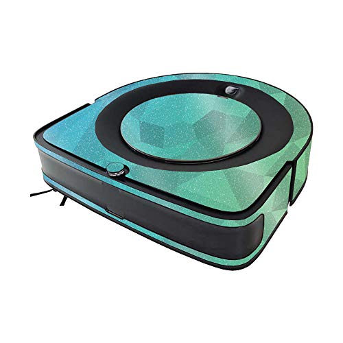 Image of MightySkins Glossy Glitter Skin Compatible with iRobot Roomba s9 Vacuum - Blue Green Polygon | High-Gloss Glitter Finish | Easy to Apply & Change Style | Made in The USA