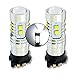 Price comparison product image MCK Auto  PW24W LED Canbus Bulbs Daytime Running Lights White Very Bright and Without Errors Compatible with F30 F31 Passat CC Tiguan Golf Q2 - EA2R2  2 Bulbs - Transform Your Ride