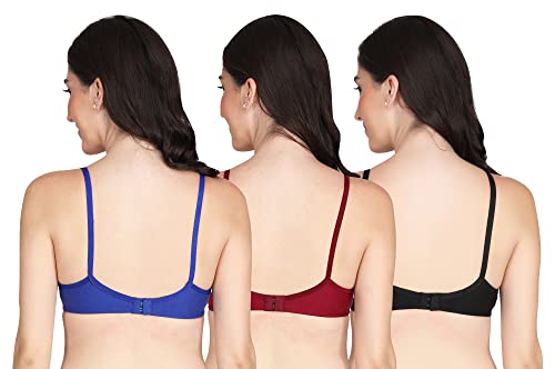 Image of Women Non Padded Bra - Made of Pure Cotton Full Coverage Non Wired Soft Cup for T-Shirt Saree Dress and for Everyday