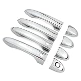 Dakitita Chrome Exterior Door Handle Cover Trim for Jeep Cherokee (KL) 2014-2023 Compass 2018-2023 for Chrysler 200 2015-2017 Accessories Decor for Dodge Dart (PF) 2013-2016