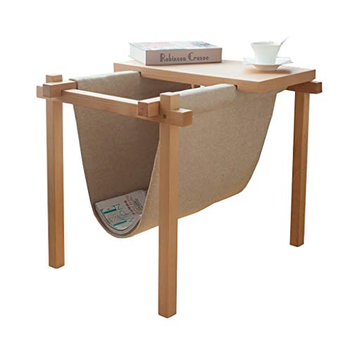 Preisvergleich Produktbild Hongsezhuozi Laptoptisch Couchtisch-Schlafzimmer-Nachttisch Creative Solid Wood Magazine Rack (Farbe : A)