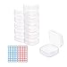 Produktbild 12 Stück Aufbewahrungsbehälter mit Deckel für kleine Gegenstände und andere Bastelprojekte, Schreibtisch Schubladen Organizer ordnungssystem, Aufbewahrungsboxen, Plastik Transparent, 3.5cmx3.5cmx1.8cm