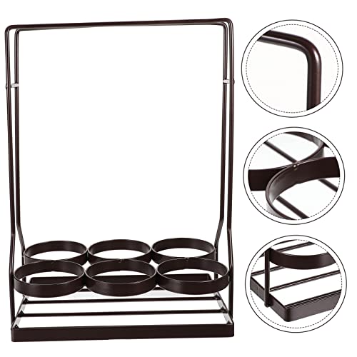 Soporte para botellas de vino con mango de madera miniatura 3