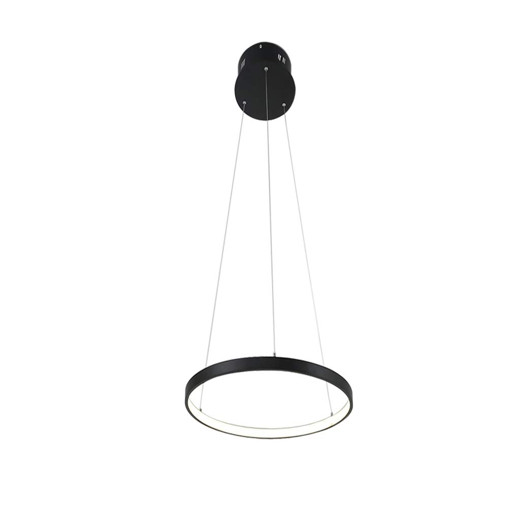 KXEcoLife LED Pendant Light Fixture Modern Round Ceiling Lighting Indoor Chandelier Contemporary Lamp (White Light, 3 Ring White 40cm 60cm 80cm) Comfortable Anniversary