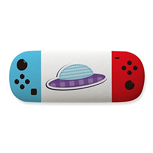 Étui de rangement pour lunettes créatif au motif d'ovni et univers spatial