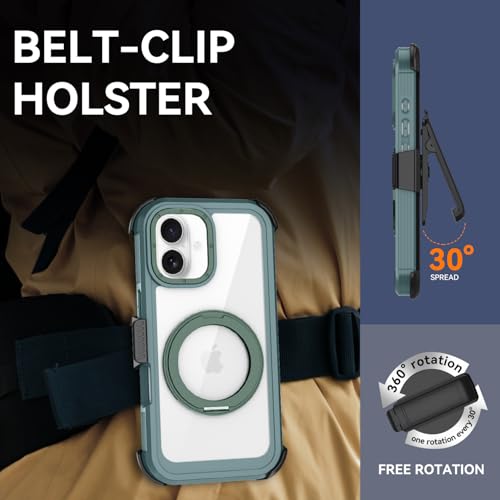 Coque iPhone 17 intégrale blindée béquille et protection d'écran intégrée
