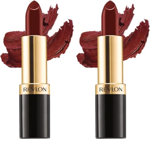 Image of REVLON Super Lustrous Matte Lipstick, 80% Conditioning Ingredients, intance color, Waterproof, Long-Lasting, 100% Vegan Lipstick, Daring plum (435), 4.25 gm (Pack of 2)