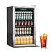 DollarDash Frigorifero Mini da 80L, Mini Frigo per Bevande Autonomo con Porta in trasparente, Capienza 115 Lattine per Bibite e Birra, con Ripiani Regolabili e Display Digitale, per Bar Domestico