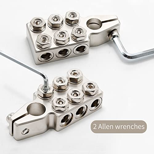 12-Way Multi-Hole Positive And Negative Connector Battery Connector From 8Awg Up To 4/0Awg For Car, Motorcycle, Truck, Forklift, Crane, Rv, Bus #TOP3