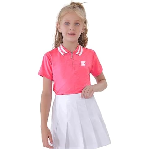 EXARUS Girls' UPF 50+ Golf Polo Tank Cover