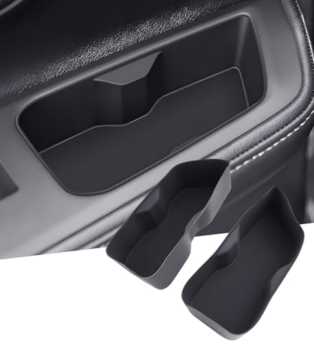 Image of Rear Door Cup Holder Inserts for Toyota Grand Highlander 2026 2025 2024, Interior Accessories 2nd Row Silicone Cup Holders Covers Protector for 2024-2026 Grand Highlander, Black