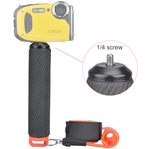 Action Camera Non-Slip Handler Floating Hand Grip Holder Mount + Steel-cored Safety Wrist Strap for GoPro Sony Insta360 Olympus Akaso Underwater Camcorder Diving Surfing Snorkeling Rafting Kayaking - Image 3