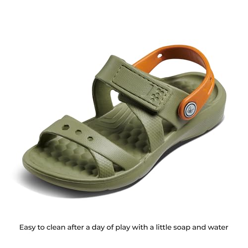 Image of Joybees UKASD.OBO.1213 Kids Adventure Sandal Olive /Burnt Orange C12 /C13