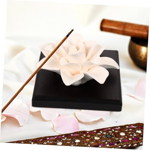 Beatifufu Portable Ceramic Car Incense Diffuser Small Perfume Diffuser with Magnolia Scent Aromatherapy Decor for Office Bedroom and Vehicle Use