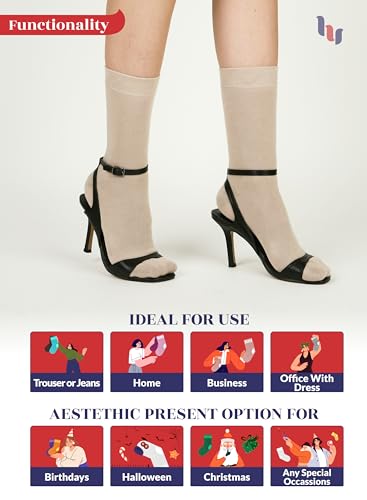 Hugh Ugoli Womens Bamboo Dress Socks, Extremely Soft, Thin, Crew Socks for Business Trouser Casual, Non-Binding, 3-6 Pairs - Image 6