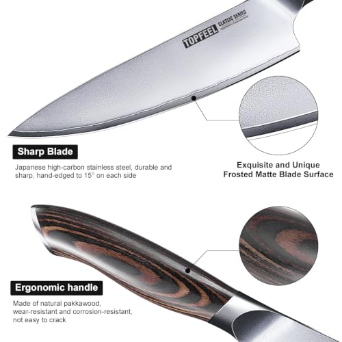 3-Piece Topfeel Japanese Kitchen Knife Set w/ 10Cr15MoV High Carbon Steel and Pakkawood Handle 34.99 + Free Sh + 65% Off Code 7X9TTQO7 - image 4