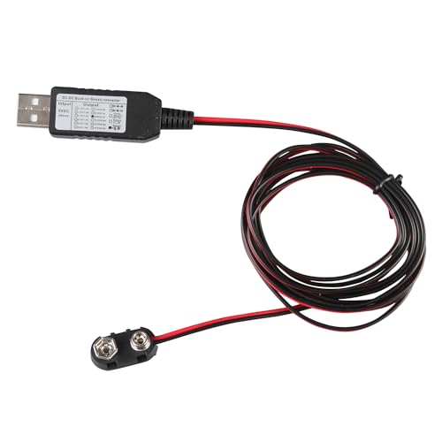Eliminador de conector de batería USB a 9 V, repuesto para 6F22 6LR61, cable de conexión de 78 pulgadas, 200 cm, para multímetro, luz LED, juguetes electrónicos, teclado para niños