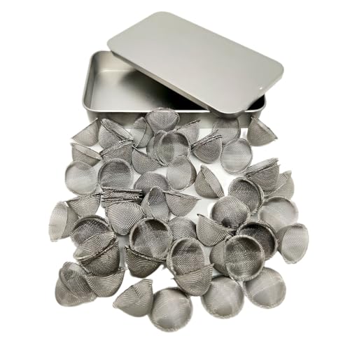 XHXMDL Pipe Screens 3/4 Inch 0.75 Inch 70 Pieces Adjustable Tapered Design Bowl Screens 100% Stainless Steel Mesh