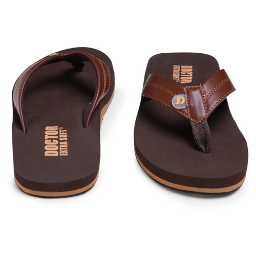 Image of DOCTOR EXTRA SOFT Thong Arch Support Ortho Slippers for Mens| Orthopedic Diabetic & Stylish| Lightweight Comfortable & Casual| Cushion Anti-Skid Bedroom Daily Use House Flip-Flops Gents Boys NEW-D-38