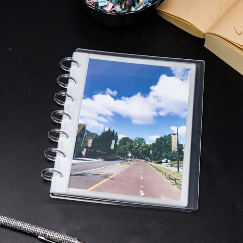 Álbum de fotos anillado A5 NatSumeBasics, cubierta transparente de PP + 20 sobres de 5x7 pulgadas miniatura 2