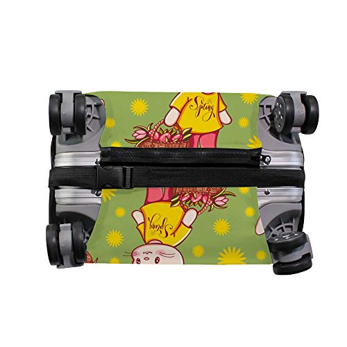 Housse de protection pour valise Ruchen évite les rayures et vols de bagage lapin vert - 5