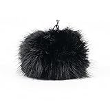 Pompon Kunstfell schwarz