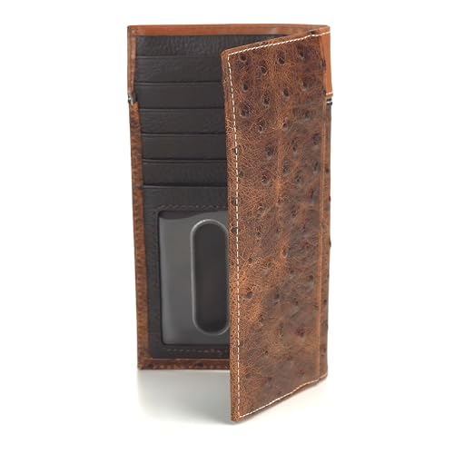 ARIAT Men's Rodeo Ostrich Print Floral Embossed Wallet - A3553102 One Size3