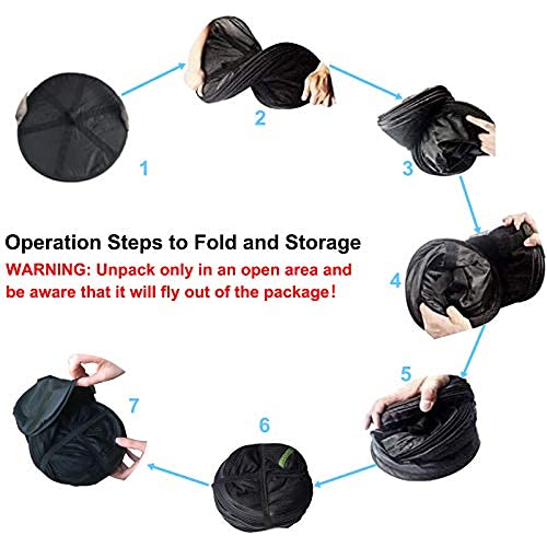 Seropy Herb Drying Rack Hanging 6 Layer Collapsible Drying Rack Mesh Drying Net With Zipper, 2Ft Drying Rack With Garden Gloves, Hook, For Drying Seeds, Herb, Bud, Grass, Hydroponic Plants 24"D X 47"H #TOP5