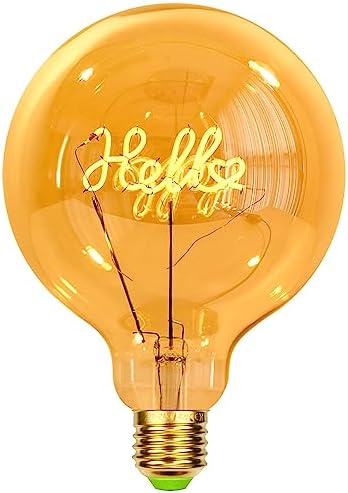 TIANFAN TIANFAN Vintage led-gloeilamp, 4 W, dimbaar, liefde, thuis, brief, decoratieve gloeilampen, 220/240 V, E27, tafellamp