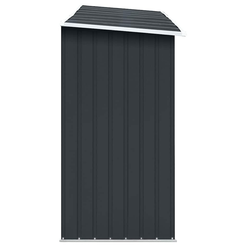 vidaXL Brennholzlager Kaminholzunterstand Brennholzregal Brennholzunterstand Kaminholzständer Holzlager Verzinkter Stahl 330x84x152cm Anthrazit