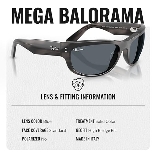 Image of Ray-Ban RB2289 MEGA BALORAMA Square-Round Shaped Sunglasses for Men & Women with Official RAYBAN Eyewear Kit