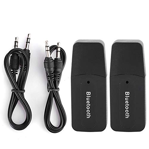 Zopsc 2Pcs Bluetooth 4.0 Audio Music Receiver USB Audio Receiver Adapter for Stereo AUX Output Support Music Playback