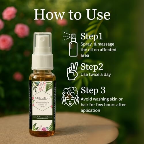 Image of Kengold P soriasis Skin & Hair Soap+Cream+Oil | Helps in Skins conditions with Natural Ingredients (P soriasis Soap+Skin & Oil Combo)