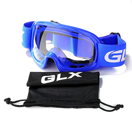Glx Yh15 Anti-Fog Impact-Resistant Kids Youth Atv Off-Road Dirt Bike Motocross Goggles For Boys & Girls (Blue, One_Size) #TOP4
