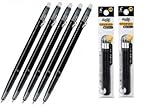 Pilot FriXion Ball slim Retractable Erasable Gel Ink Pens,fine Point, - 0.38 Mm - Black Ink- Value set of 5 & 6 Gel Ink Pen Refill Pack