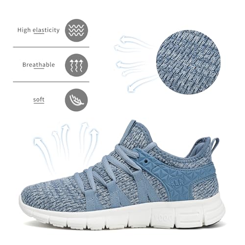 Image of INZCOU Running Shoes Lightweight Tennis Shoes Non Slip Gym Workout Shoes Breathable Mesh Walking Sneakers