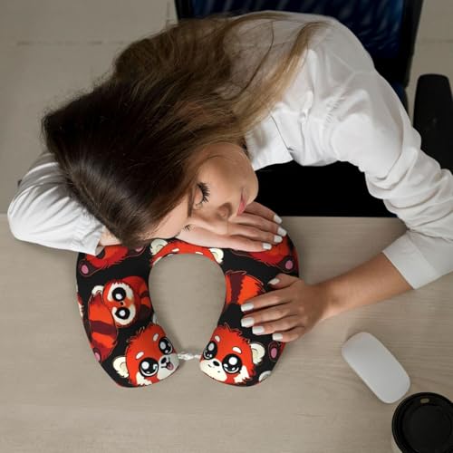 Almohada de espuma viscoelástica para viaje negra miniatura 5