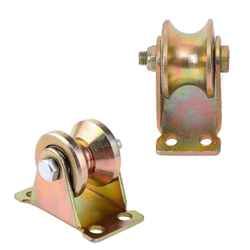 Lot de 2 poulies à rouleaux à rainure lourde Du V/U 80 mm Capacité de 200 kg pour soulever des systèmes inversés Cs Séchoir à vêtements Portes à rouleaux – et solution fiable
