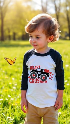 Toddler Boys Girls Valentines Shirts I Love You Kids Long Sleeve Tees2