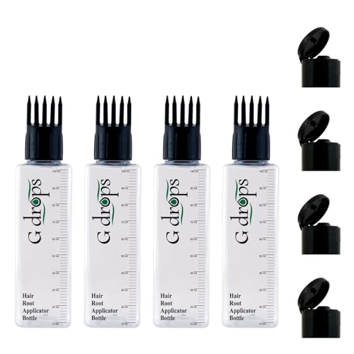 Image of Hair Root Applicator Bottle with Comb Cap | Oil Dispenser for Scalp, Hair Oil, Hair Dye and Shampoo | Refillable, Leak Proof, BPA Free | For Home and Salon Use (4)