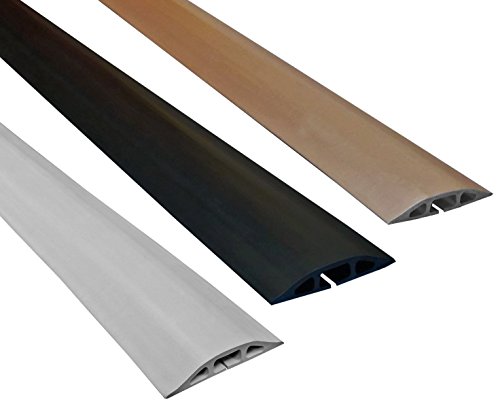 Electriduct D-2 Low Profile Rubber Duct Cord Cover Floor Cable Protector - 5 Feet - Brown (Raw Rubber Material)