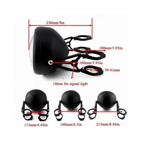 Soporte de montaje para barra de luz con ajustador flexible y abrazadera para horquilla de moto 3