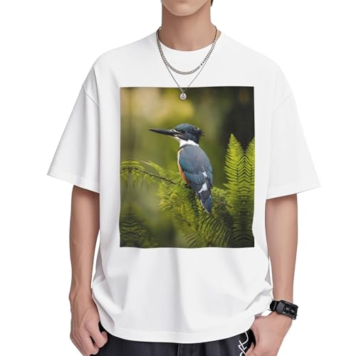T-shirt coton doux EdWal : finis les hauts rigides, adoptez le confort de l'imprimé oiseau