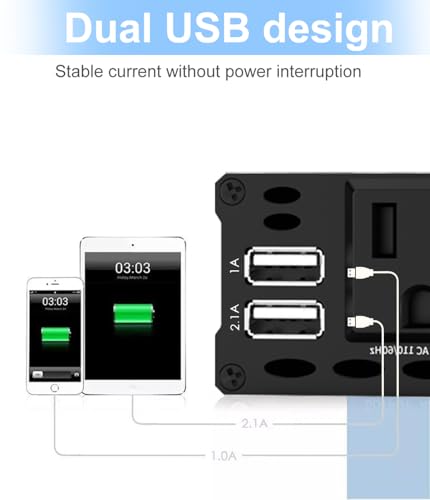 Image of 150W Power Inverter 12V DC to 110V AC for Car Refrigerator