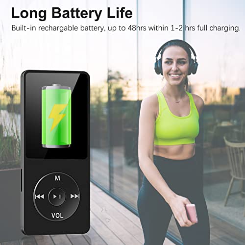 Music Player Bluetooth, Aigital Mp3&Mp4 Music Player With Speaker Built-In, 32Gb Portable Digital Lossless Music Player For Kids, Fm Radio/Recorder/Ebook/Clock, 128G Expanded, Earphone Included #TOP5