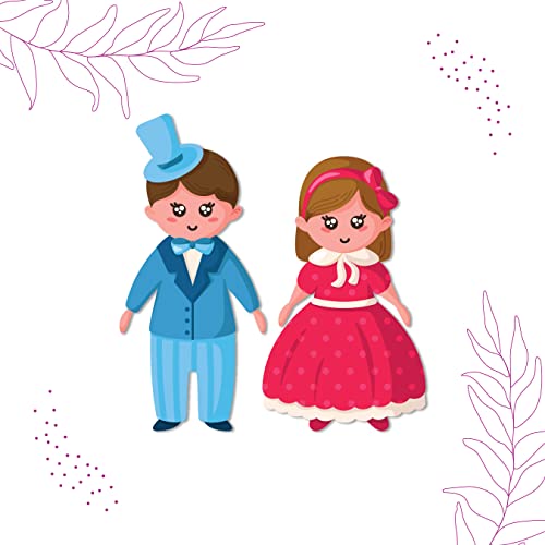 Image of Bhai Please Doll Couple Theme Wooden Fridge Magnet - Couple Gift