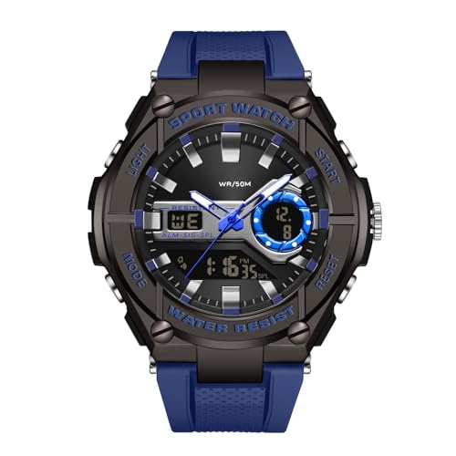 RORIOS Herren Uhren Digitaluhren mit Alarm Timer Leuchtend Uhr Militär Armbanduhr für Männer Jungen Outdoor Elektronische Uhr