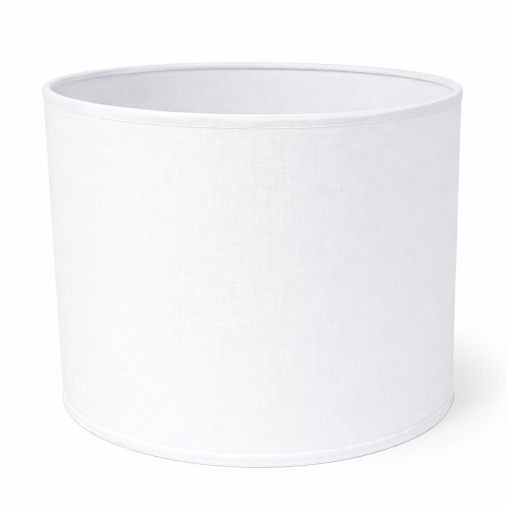 Rustikaler Zylindrischer Lampenschirm Aus Stoff – E27 Fassung, 24 X 24 X 17 Cm, Naturfarben, Mit Metallgestell, Ersatzschirm Für Tisch- Und Stehlampen, Für Wohnzimmer & Schlafzimmer Stehlampe Schirm