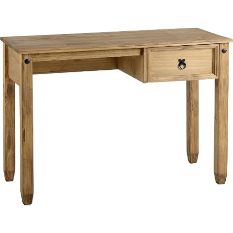 Budget Mexican Study Desk in Brown Pine Cover